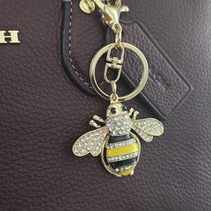 Bumble Bee Coach Inspired Bag Charm Keychain‎ Purse